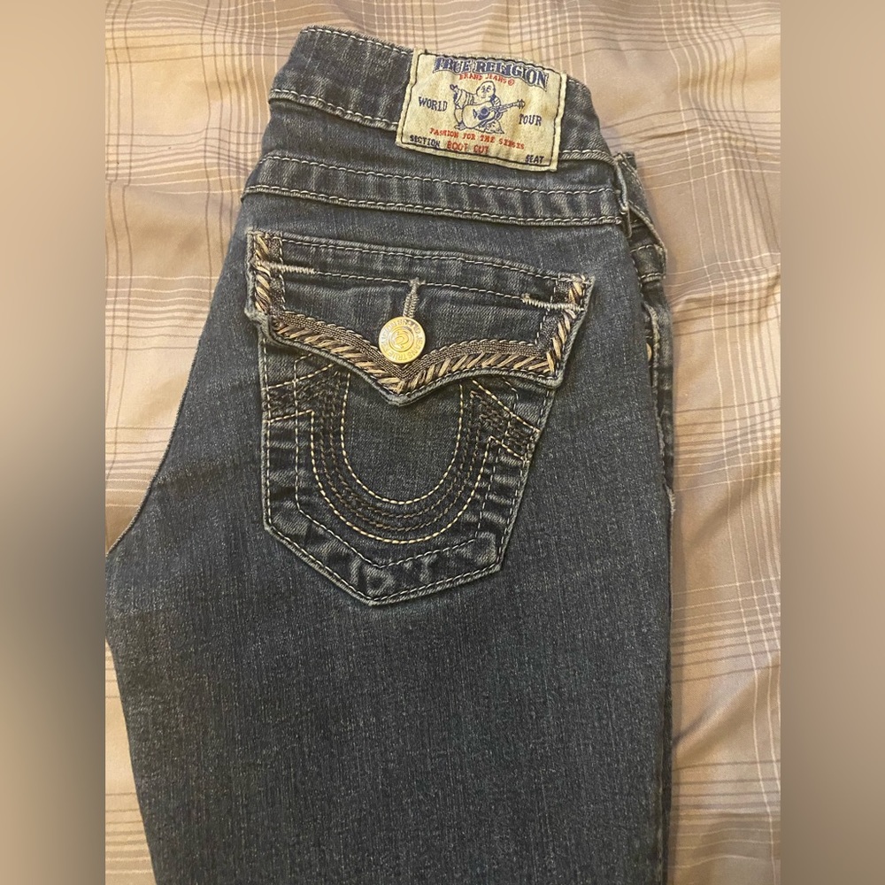 true religion medium wash bootcut jeans